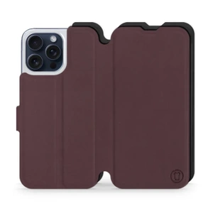 Phone Case Apple iPhone 15 Pro Max - Design Burgundy with Black