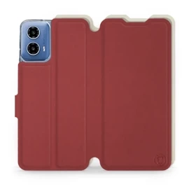 Phone Case Motorola Moto G34 5G - Design Dark Red with Platinum
