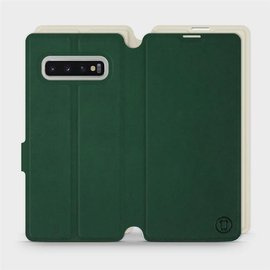 Etui Soft Touch do Samsung Galaxy S10 Plus - wzór Miejska zieleń z platyną