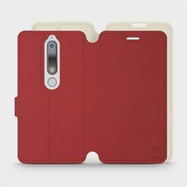 Phone Case Nokia 6.1 - Design Dark Red with Platinum
