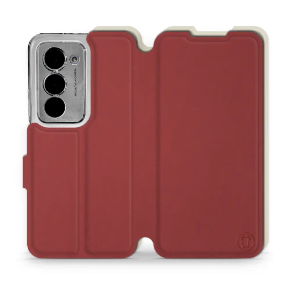 Phone Case Xiaomi Redmi 15 - Design Dark Red with Platinum