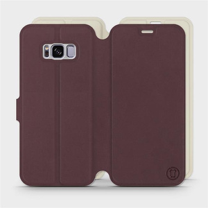 Etui Soft Touch do Samsung Galaxy S8 Plus - wzór Matowy burgund z platyną