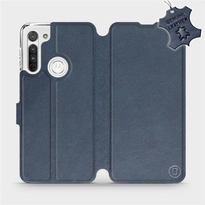 Phone Case Motorola Moto G8 - Design Blue Leather