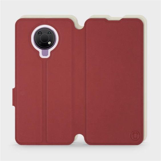 Phone Case Nokia G10 - Design Dark Red with Platinum