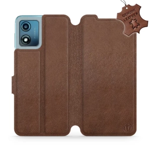 Phone Case Motorola Moto E13 - Design Brown Leather