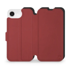 Phone Case Apple iPhone 16e - Design Dark Red with Black