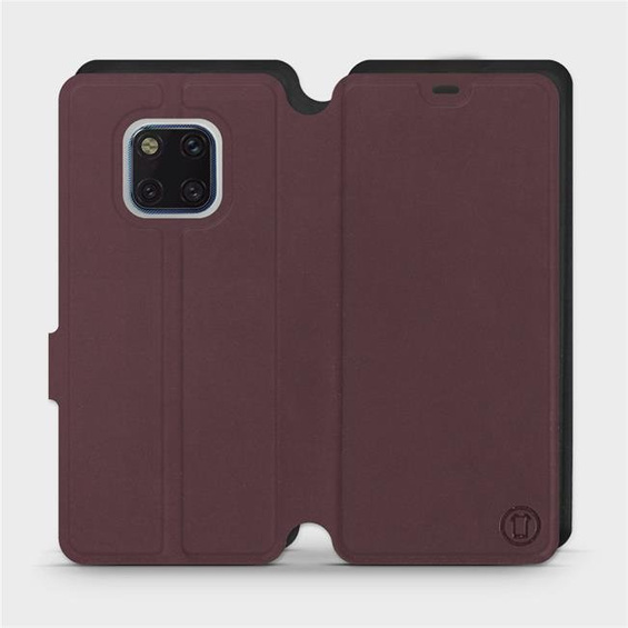 Hülle für Huawei Mate 20 Pro - Farbe Burgund mit Schwarz