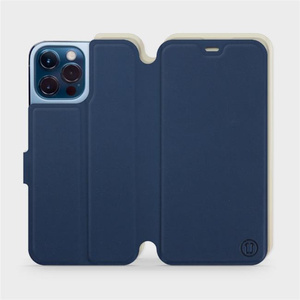 Hülle für Apple iPhone 13 Pro Max - Farbe Marineblau mit Platin