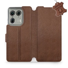 Phone Case Motorola Edge 50 Ultra - Design Brown Leather