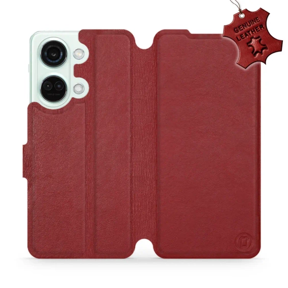 Phone Case OnePlus Nord 3 5G - Design Dark Red Leather