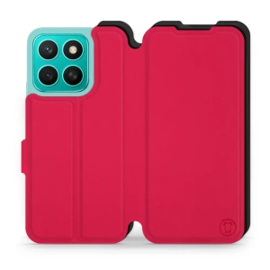 Etui Soft Touch do Huawei Honor X8c - wzór Żywa czerwień z czernią