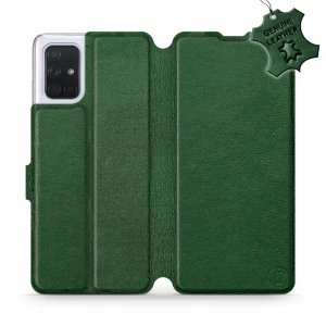 Phone Case Samsung Galaxy A71 - Design Green Leather