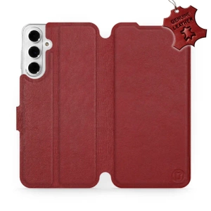 Phone Case Samsung Galaxy A16 5G - Design Dark Red Leather