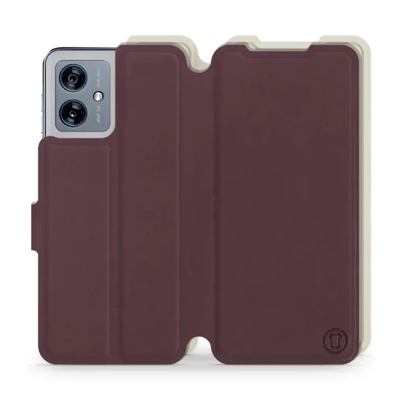 Etui Soft Touch do Motorola Moto G54 5G - wzór Matowy burgund z platyną