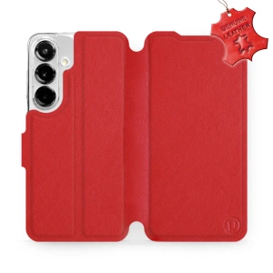 Phone Case Samsung Galaxy S25 - Design Red Leather
