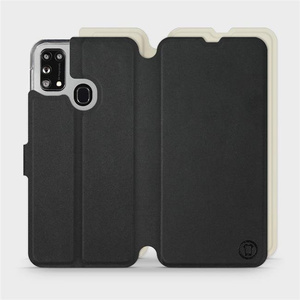 Phone Case Samsung Galaxy M31 - Design Black with Platinum