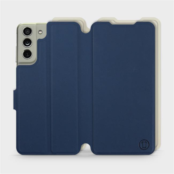 Phone Case Samsung Galaxy S21 FE - Design Navy with Platinum