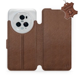 Phone Case Huawei Honor Magic5 Pro 5G - Design Brown Leather