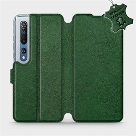 Etui ze skóry naturalnej do Xiaomi Mi 10 - wzór Green Leather