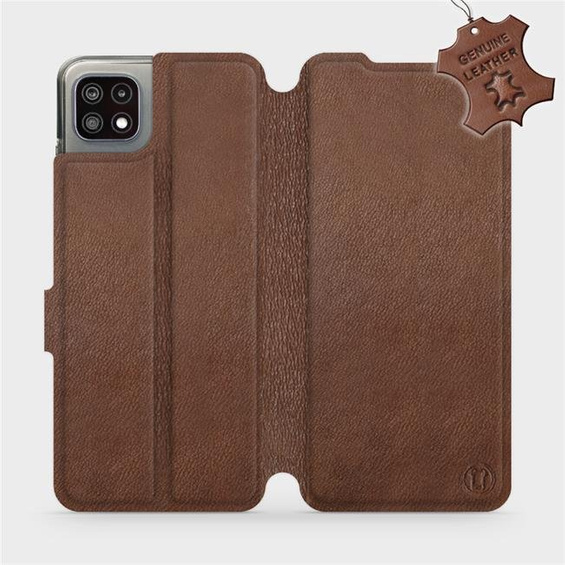 Phone Case Samsung Galaxy A22 5G - Design Brown Leather
