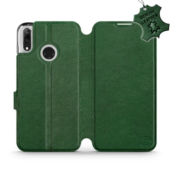 Phone Case Huawei Y7 2019 - Design Green Leather