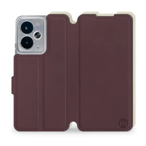 Etui Soft Touch do Realme 14T 5G - wzór Matowy burgund z platyną