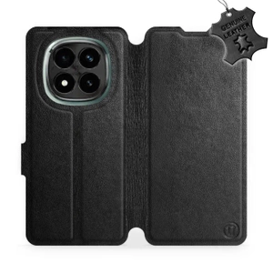 Etui ze skóry naturalnej do Xiaomi Redmi Note 14 Pro Plus 5G - wzór Black Leather