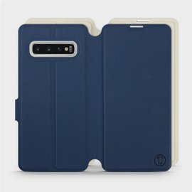 Phone Case Samsung Galaxy S10 - Design Navy with Platinum