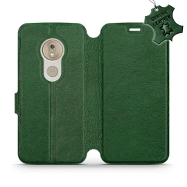 Phone Case Motorola Moto G7 Play - Design Green Leather