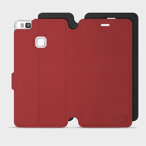 Phone Case Huawei P9 Lite - Design Dark Red with Black