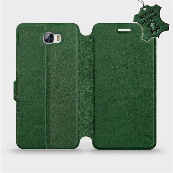 Phone Case Huawei Y6 II Compact - Design Green Leather