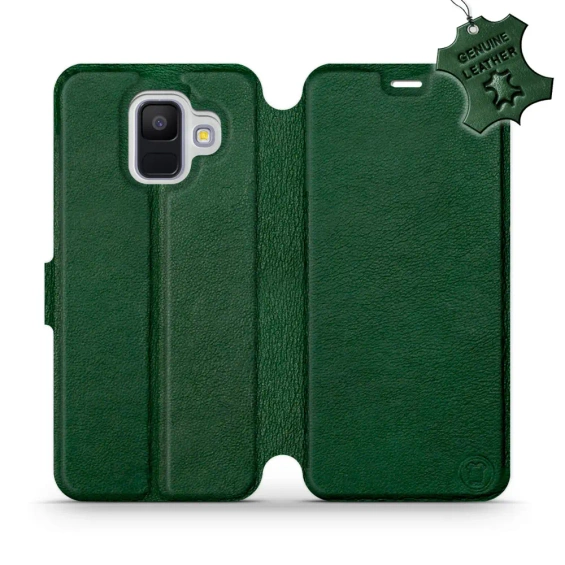 Hülle für Samsung Galaxy A6 2018 - Farbe Green Leather