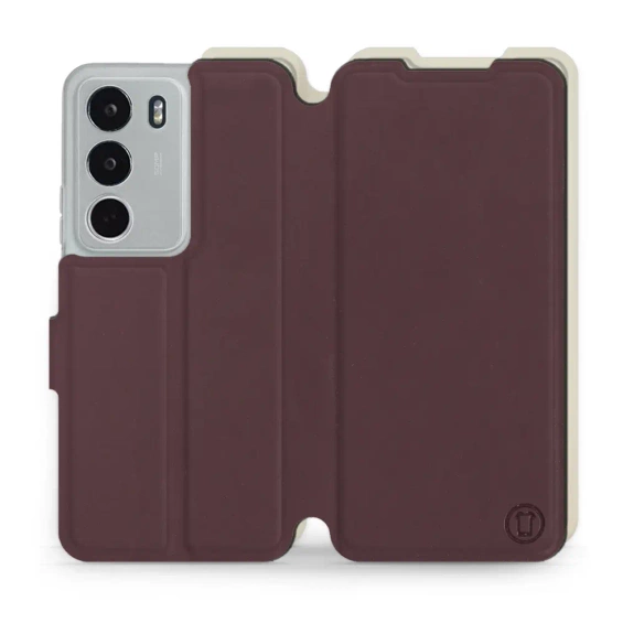 Hülle für Realme C71 - Farbe Burgund mit Platin