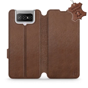 Phone Case Asus Zenfone 7 ZS670KS - Design Brown Leather