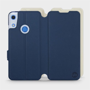 Hülle für Huawei Y6S - Farbe Marineblau mit Platin