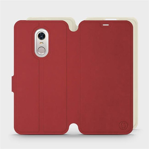 Phone Case Xiaomi Redmi 5 Plus - Design Dark Red with Platinum