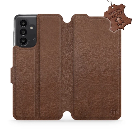 Phone Case Samsung Galaxy A13 5G - Design Brown Leather