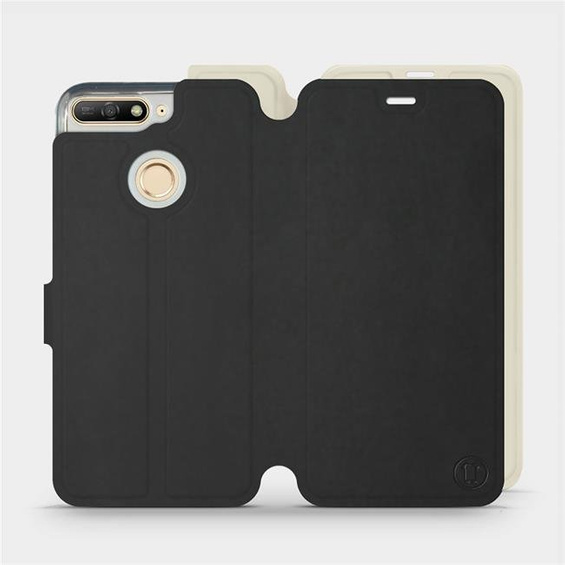 Phone Case Huawei Y6 Prime 2018 - Design Black with Platinum