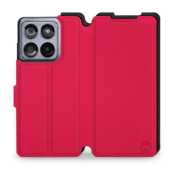 Hülle für Motorola Edge 60 Fusion - Farbe Rot mit Schwarz