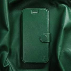 Etui ze skóry naturalnej do Samsung Galaxy M33 5G - wzór Green Leather