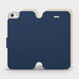 Etui Soft Touch do Apple iPhone 5s - wzór Głęboki granat z platyną
