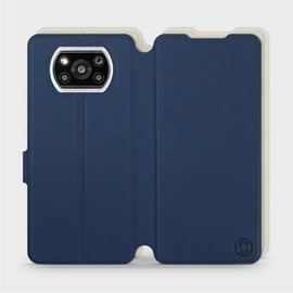 Phone Case Xiaomi POCO X3 Pro - Design Navy with Platinum
