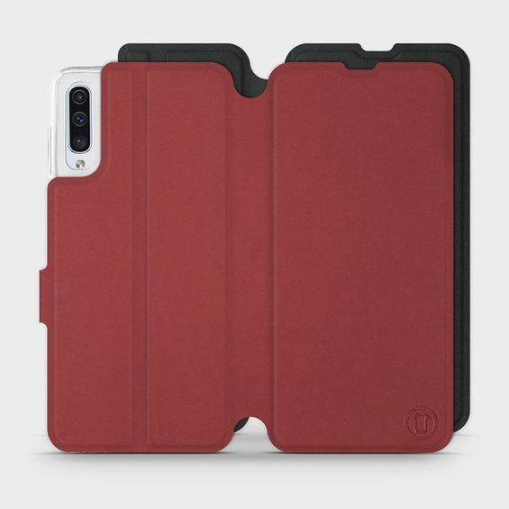 Phone Case Samsung Galaxy A50 - Design Dark Red with Black