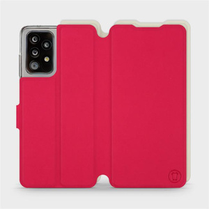 Etui Soft Touch do Samsung Galaxy A52S 5G - wzór Żywa czerwień z platyną