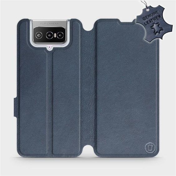 Phone Case Asus Zenfone 7 ZS670KS - Design Blue Leather