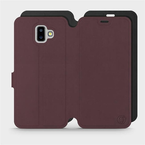 Phone Case Samsung Galaxy J6 Plus 2018 - Design Burgundy with Black