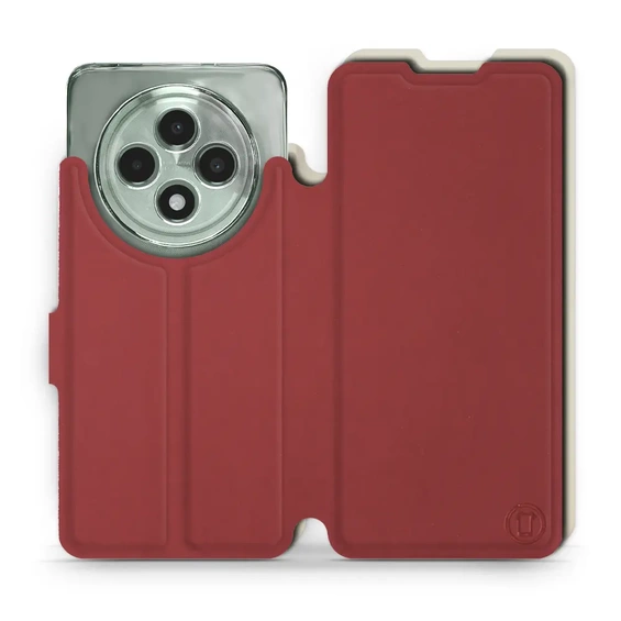 Phone Case OPPO Reno12 FS 5G - Design Dark Red with Platinum
