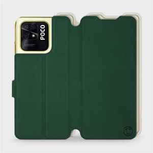 Phone Case Xiaomi POCO C40 - Design Green with Platinum