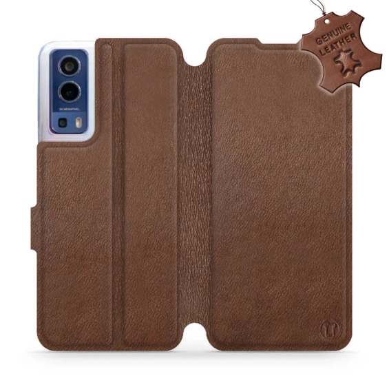 Phone Case Vivo Y52 5G - Design Brown Leather
