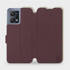 Etui Soft Touch do Realme 9 - wzór Matowy burgund z platyną